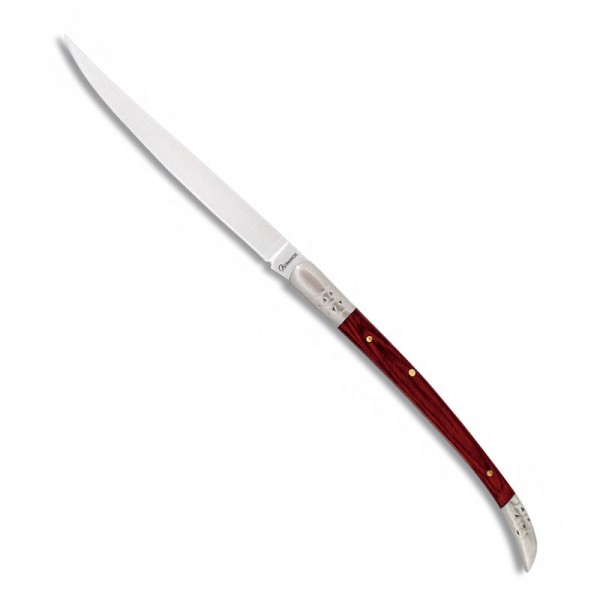 Couteau stylet pliant en stamina rouge manche 12 cm