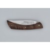 Couteau Ardéchois, couteau de poche à cran-forcé avec manche en noyer. Coutellerie traditionnelle de l'Ardèche