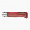 Couteau Opinel numéro 8 luxe | manche Bouleau lamellé rouge lame inox