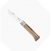 Couteau Opinel numéro 8 luxe | manche Bouleau lamellé brun lame inox