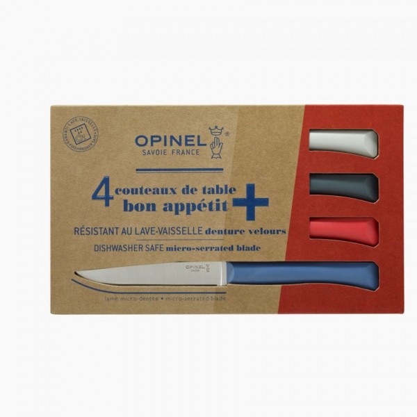 Coffret de 4 couteaux de table Opinel | Bon Appétit plus Primo - lame inox 11 cm