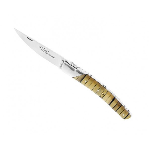 Couteau Le Thiers Pirou par GOYON-CHAZEAU, manche buis de bout 12 cm, lame inox 12C27