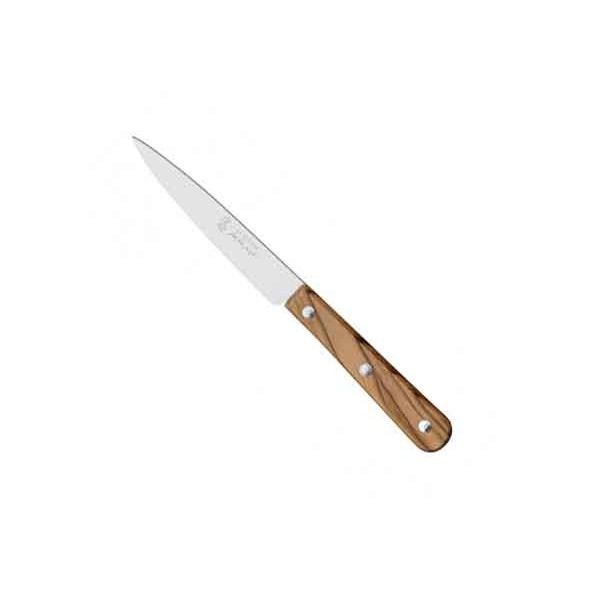 Couteau office La Fourmi - manche en bois d'olivier - lame inox 8 cm