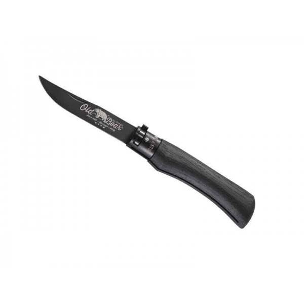 Couteau de poche Oldbear TOTAL BLACK taille M manche noir 11 cm