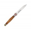 Couteau des Templiers stylet Albainox, manche bois d'olivier 10 cm
