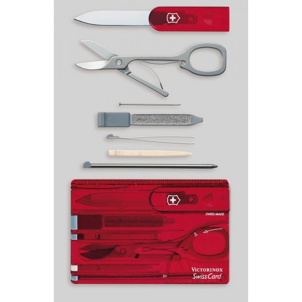Couteaux Suisse Swisscard rouge 7 pièces