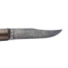 Couteau Larzac Custom buis sculpté | grand modèle, damas 320 couches