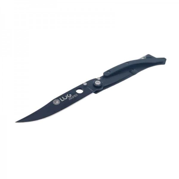 Couteau de poche Alpin Lug manche noir et lame noire