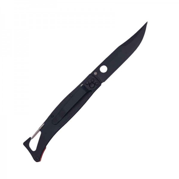 Couteau de poche Alpin Lug manche rouge et lame noire