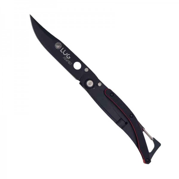 Couteau de poche Alpin Lug manche rouge et lame noire