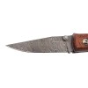Couteau Damas Fox 1 main inox RWL34 manche en bois d'amboine, en coffret cadeaux