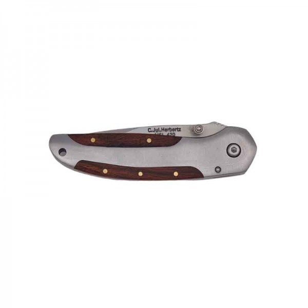 Couteau de poche Herbertz 1 main | manche inox pacca 10 cm