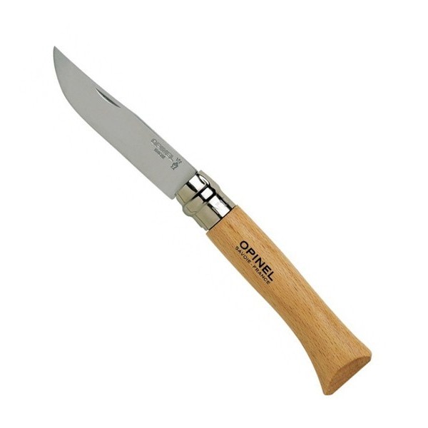 Pack éco couteau Opinel numéro 10 lame inox avec étui outdoor L (photo du du couteau)