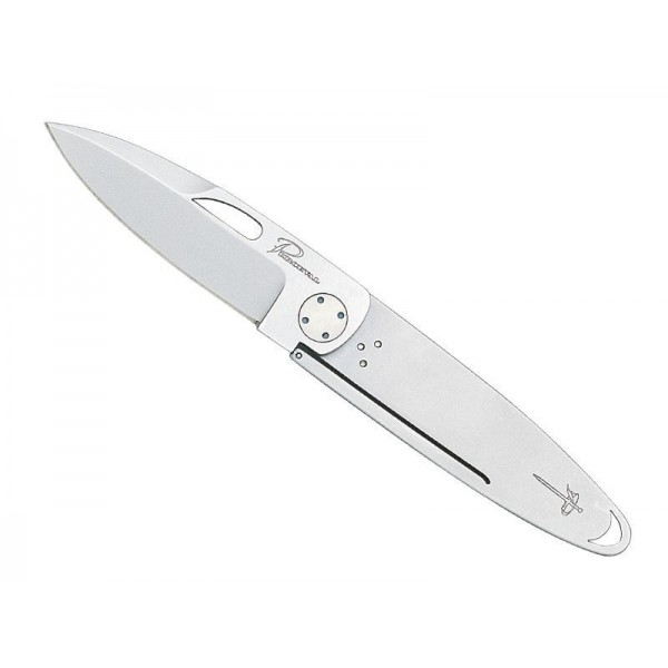 Couteau Perceval Le T45 tout inox 10,5CM avec clip