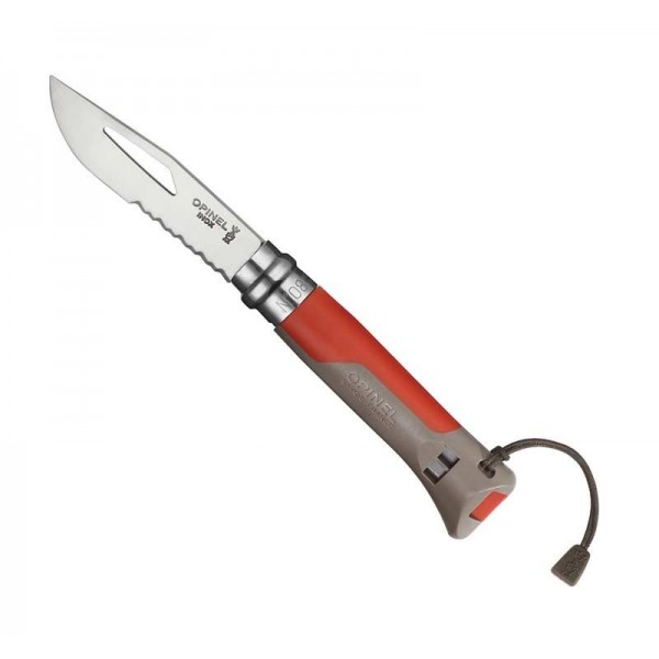 Couteau Opinel Outdoor rouge numéro 8 lame inox