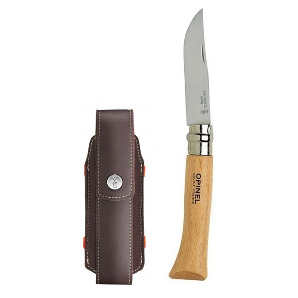 Pack éco couteau Opinel numéro 10 lame inox avec étui outdoor L