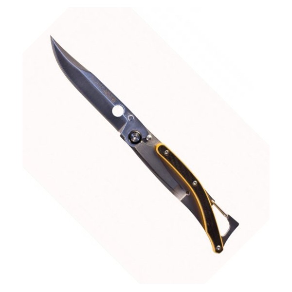 Couteau de poche Alpin Lug manche noir et jaune