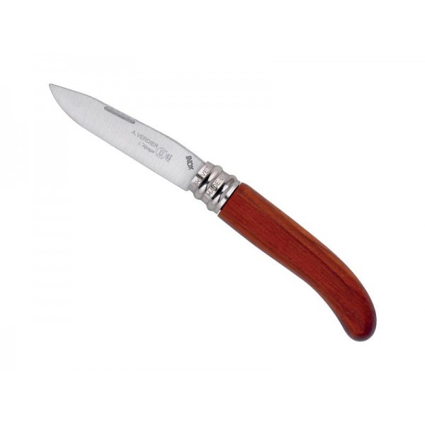 Couteaux de poche André Verdier "L'Alpage", manche en bois de padouk 11 cm et virole
