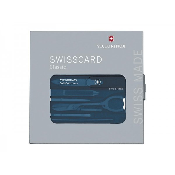 Couteaux Suisse Swisscard bleu 7 pièces